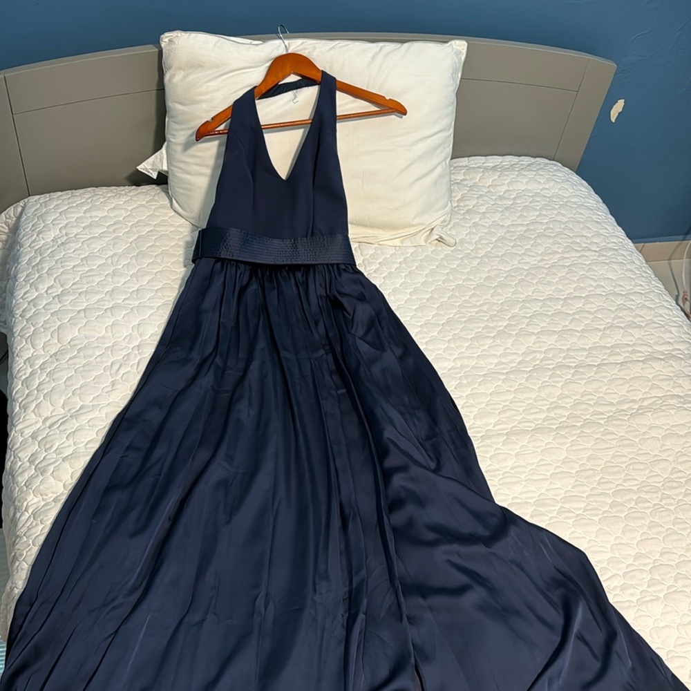 White by vera wang bridesmaid navy dress size 8